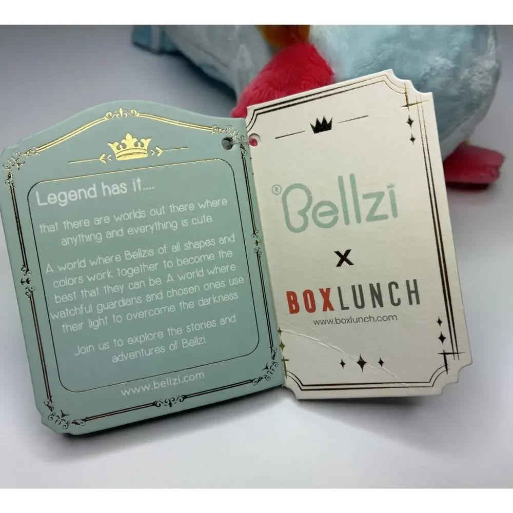 Bellzi Lotti Axolotl Plush Blue 6” Rainbow Pride Boxlunch Exclusive With Tags